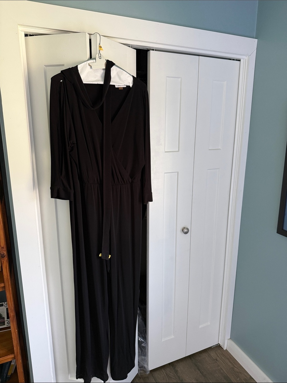 Calvin Klein Black Long-Sleeve Hooded Jumpsuit